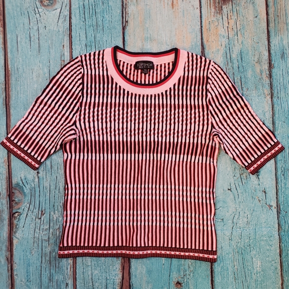 Topshop Tops - Topshop ribbed short sleeve top